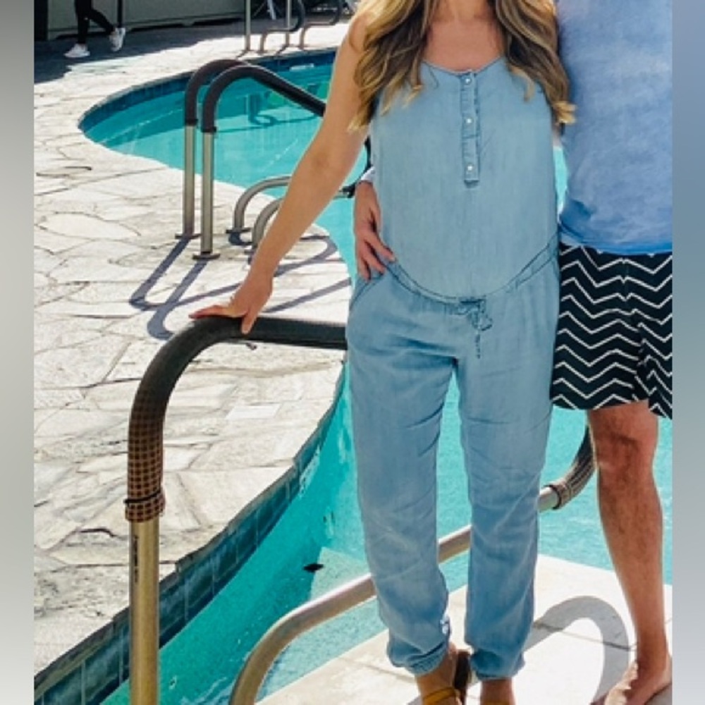 Light Blue Denim Jumpsuit